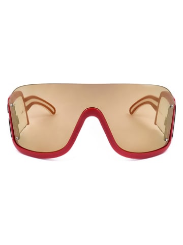 GCDS Okulary przeciwsłoneczne unisex w kolorze czerwono-czarno-jasnobrązowym