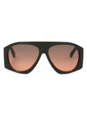 GCDS Męskie okulary przeciwsłoneczne w kolorze czarno-pomarańczowym