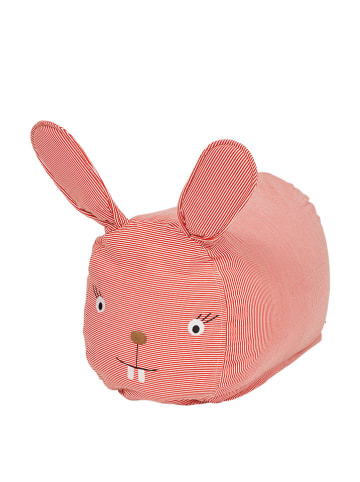 OYOY mini Worek "Rosy Rabbit" w kolorze czerwonym do siedzenia - 50 x 38 x 33 cm
