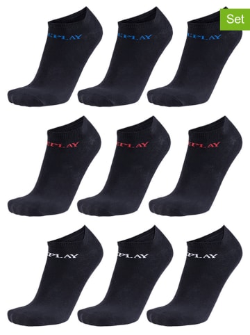 Replay 9-delige set: sokken zwart