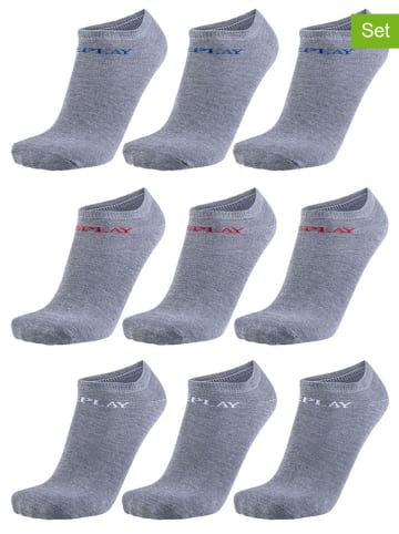 Replay 9-delige set: sokken grijs