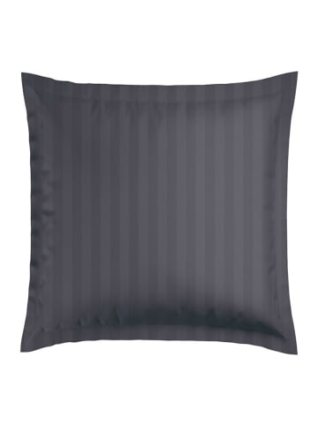 maison héritage PARIS 2-delige set: satijnen kussenslopen "Jardin Botanique" donkergrijs