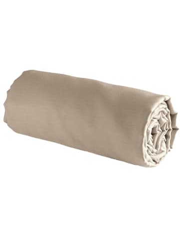 maison héritage PARIS Satin-Spannbettlaken in Taupe