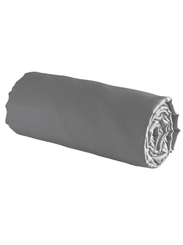 maison héritage PARIS Satynowe prześcieradło w kolorze szarym na gumce