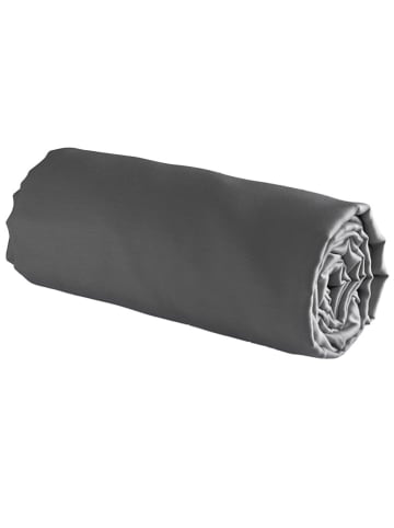 maison héritage PARIS Satynowe prześcieradło w kolorze ciemnoszarym na gumce