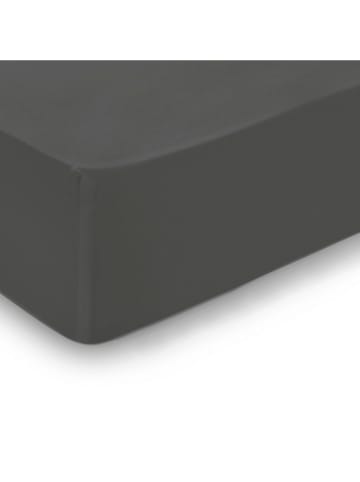 maison héritage PARIS Satin-Spannbettlaken in Dunkelgrau