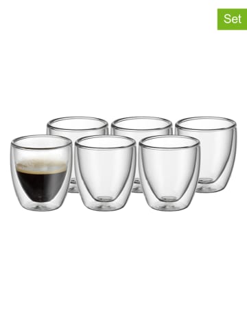 WMF 6-delige set: espressoglazen "Kult" transparant - 80 ml