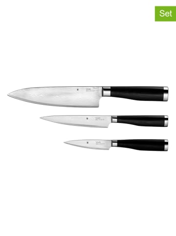 WMF 3er-Set: Küchenmesser "Yari" in Schwarz