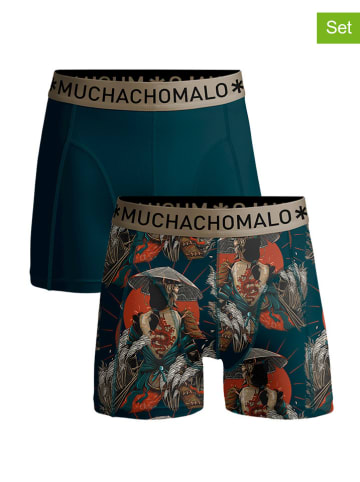 Muchachomalo 2er-Set: Boxershorts in Petrol/ Bunt