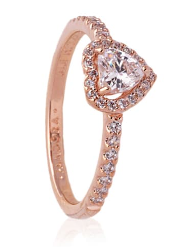 Pandora Rosévergold. Ring mit Edelsteinen