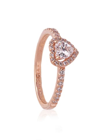 Pandora Rosévergold. Ring mit Edelsteinen