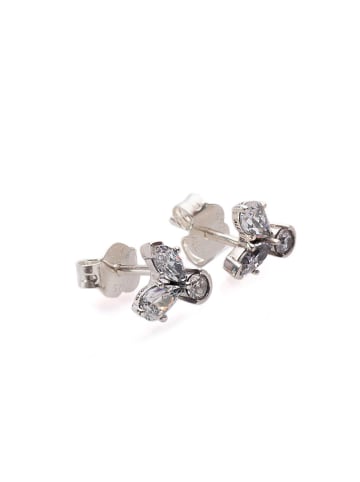 Pandora Silber-Ohrstecker mit Edelsteinen