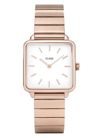CLUSE Kwartshorloge roségoudkleurig/wit