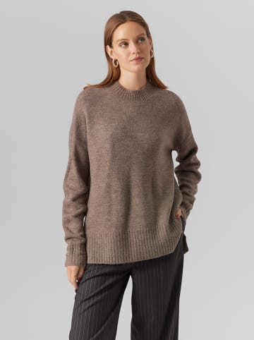 Vero Moda Sweter "Lefile" w kolorze brązowym