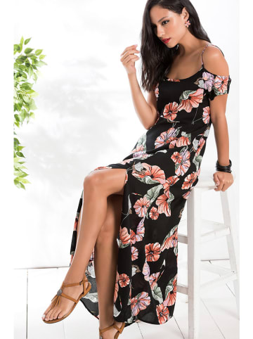 Milan Kiss Kleid in Schwarz/ Apricot