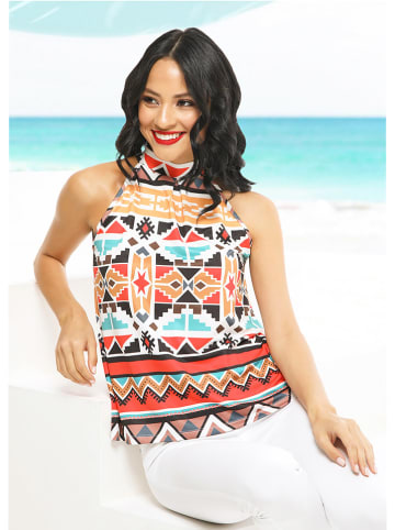 Milan Kiss Top rood/meerkleurig