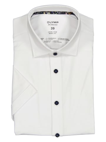OLYMP Koszula "24/7 Level 5" - Body fit - w kolorze biaÅ‚ym