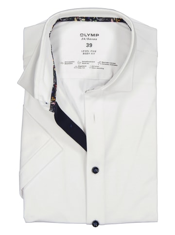 OLYMP Koszula "24/7 Level 5" - Body fit - w kolorze białym