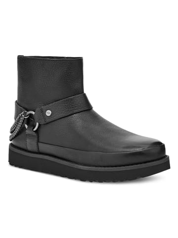 UGG Skórzane botki "Classic Mini Deconstructed" w kolorze czarnym