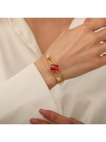 WOOW Vergulde armband met edelstenen