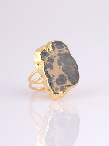 WOOW Vergulde ring met edelsteen