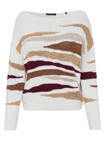 Zero Sweter w kolorze beżowo-brązowo-białym
