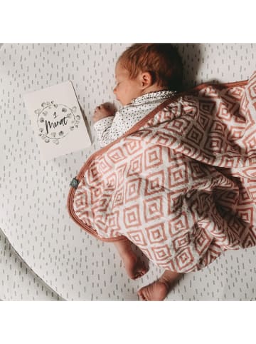 Emma&Noah Kuscheldecke in Weiß/ Rosa - (L)95 x (B)75 cm