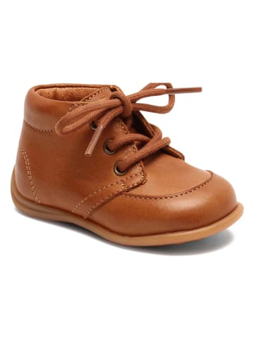 bisgaard Leren loopleerschoenen cognackleurig