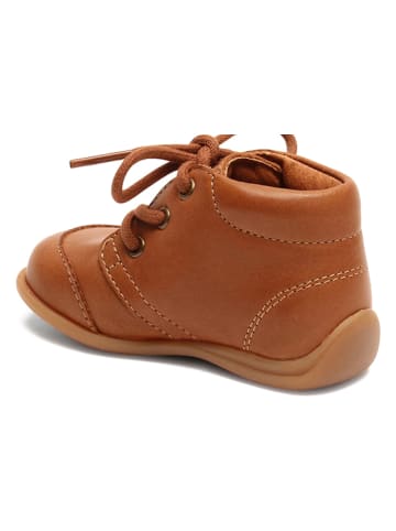 bisgaard Leren loopleerschoenen cognackleurig