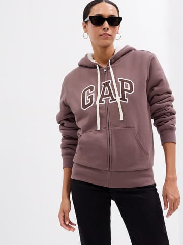 GAP Sweatjacke in Hellbraun