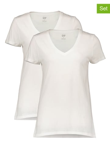 GAP 2er-Set: Shirts in Weiß