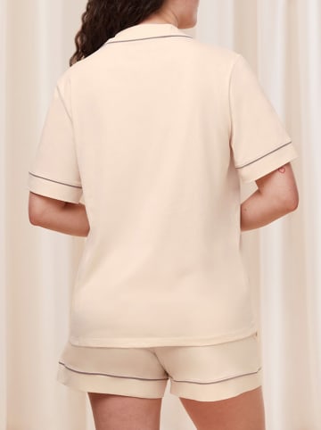Triumph Piżama "Boyfriend" w kolorze kremowym