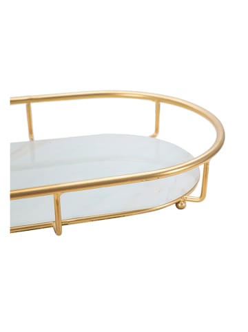 Mauro Ferretti Etagere in Gold/ Weiß - (B)36 x (H)27 x (T)22,5 cm