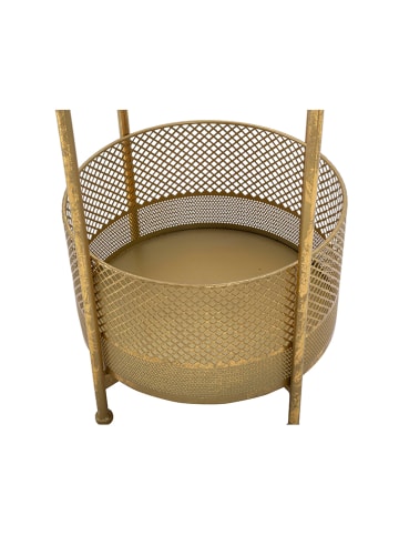 Mauro Ferretti Beistelltisch in Gold/ Weiß - (H)62 x Ø 35 cm