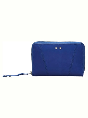 Becksöndergaard Leren portemonnee donkerblauw - (B)14 x (H)9 cm