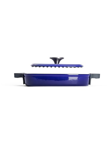 Woll 2-delige set: steakpan met deksel "Iron" blauw - (L)24 x (B)24 cm