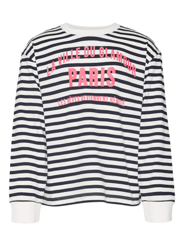 Vero Moda Girl Sweatshirt "Nella" in Dunkelblau/ Weiß