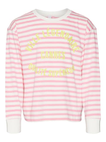 Vero Moda Girl Sweatshirt "Nella" lichtroze/wit