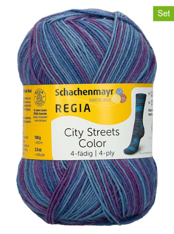 Schachenmayr since 1822 10er-Set: Wollgarne "Color" in Blau/ Violett - 10x 100 g