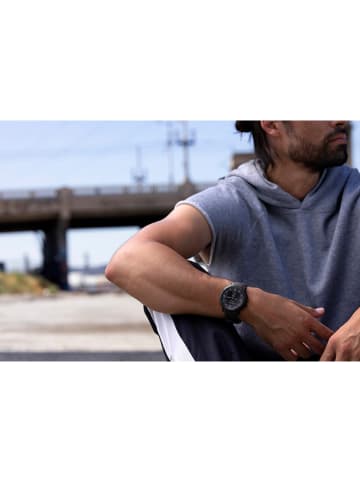 Garmin GPS-Smartwatch "Instinct® Crossover" in Blaugrau/ Silber