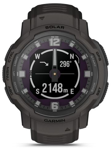 Garmin GPS-Smartwatch "Instinct® Crossover Solar" in Anthrazit