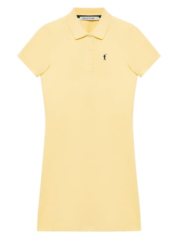Polo Club Sukienka polo w kolorze żółtym