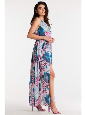 Awama Kleid in Blau/ Rosa