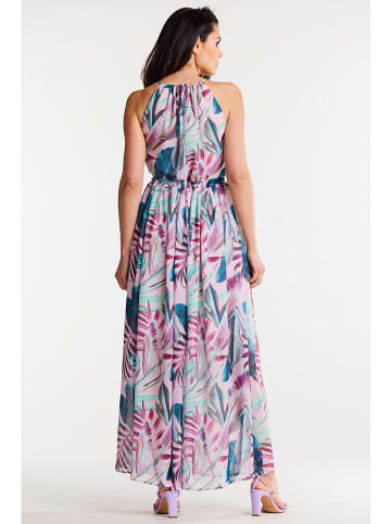 Awama Kleid in Blau/ Rosa
