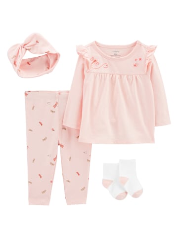carter's 4-delige outfit lichtroze/wit