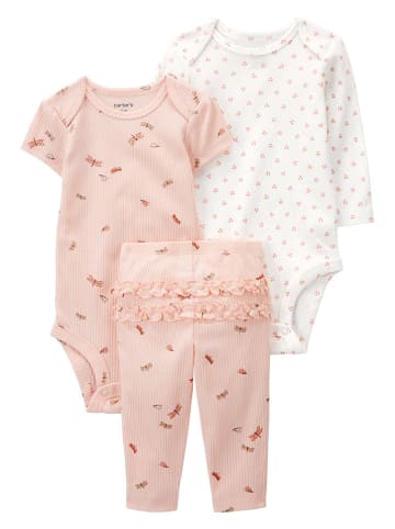 carter's 3tlg.Outfit in Rosa/ Weiß