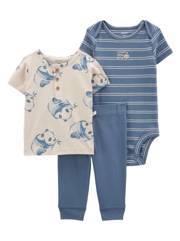 carter's 3-delige outfit blauw/beige