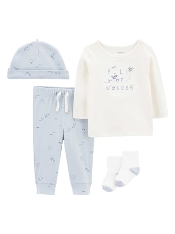 carter's 4-delige outfit blauw/wit