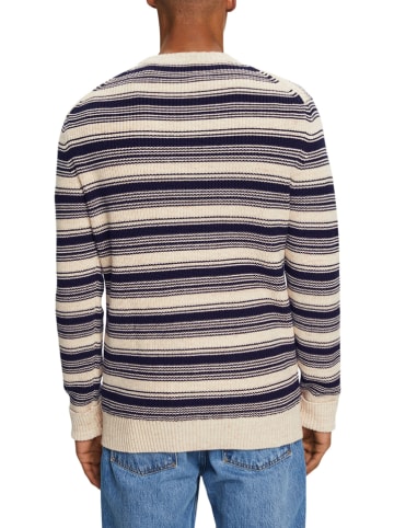 ESPRIT Sweter w kolorze granatowo-beżowym