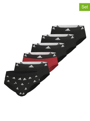 adidas 6-delige set: slips zwart/rood